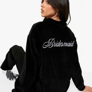 Bridesmaid velour tracksuit